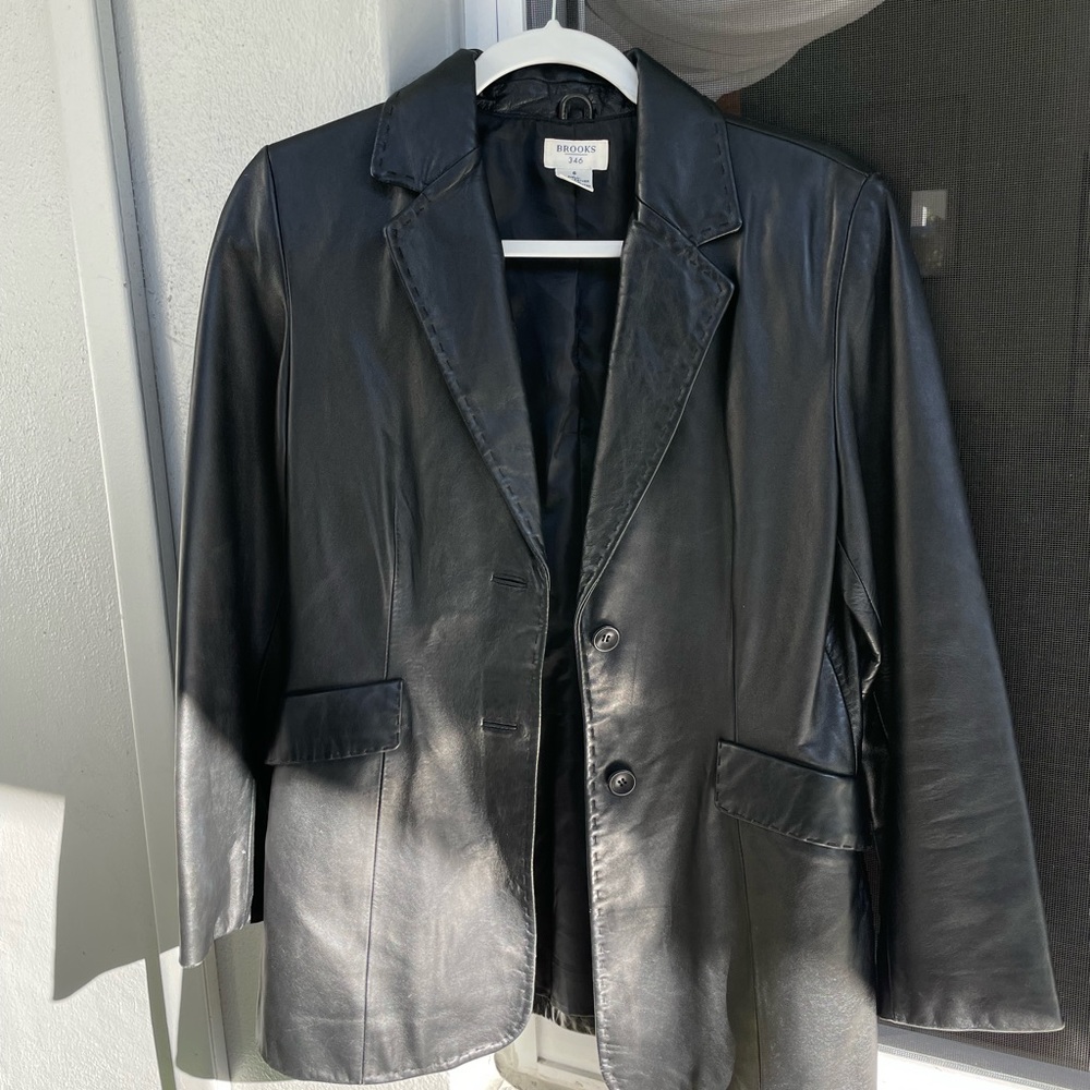 Black Leather Blazer